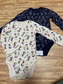 スヌーピー柄ロンパース2枚セット 90cm