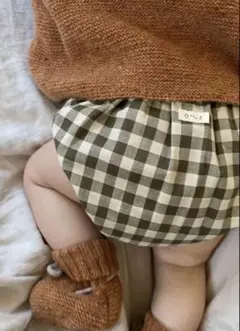 organic zoo Olive Gingham Shortie 3-6ヶ月