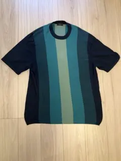 JOSEPH HOMME ストライプ柄 ニットTシャツ 48のサムネイル