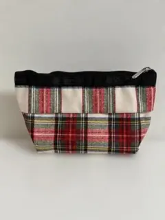美品☆LeSportsac☆ティッシュケース付きポーチ☆アイボリータータン