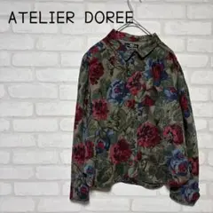 【ATELIER DOREE】花柄長袖シャツ　トップス　総柄　派手
