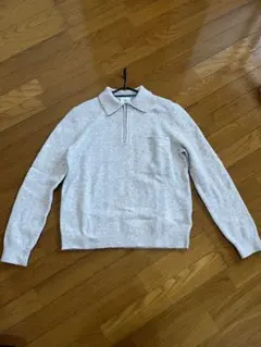 H&M ホワイト ジップアップセーター US Sのサムネイル
