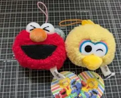セサミストリート　ぬいぐるみマスコット　エルモ　ビッグバード