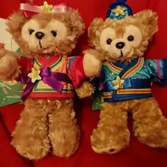 ダッフィーとシェリーメイ  七夕ぬいぐるみバッチセット