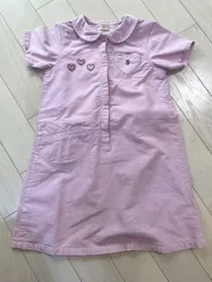 f dashピンク ハート刺繍 ワンピース 130cm