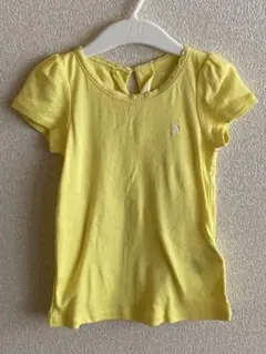 ラルフローレン　イエロー 刺繍ロゴ Tシャツ