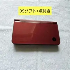 任天堂 ニンテンドーDSiLL ワインレッド 本体 カセット2点付き