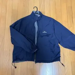 胸刺繍ロゴ 裾ドローコード リバーシブルテックナイロン フリース 長袖ジャケット