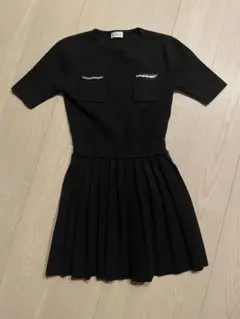 Darich 黒 ニットワンピース 半袖