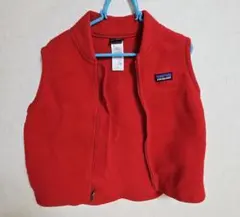 patagonia フリースベスト 赤 3T