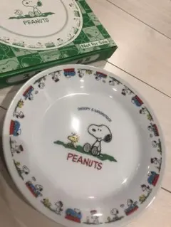 新品未使用 PEANUTS スヌーピーお皿 陶器製 19cm 絵皿 非売品希少