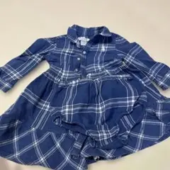 Ralph Lauren ネイビー チェック ワンピース 12M