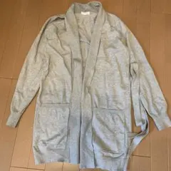 レディース　トップス　長めカーディガン　上着　ベルト付き　M インデックス