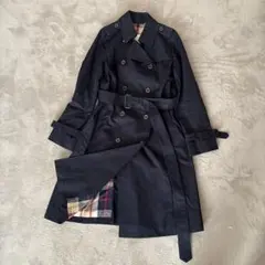 マッキントッシュフィロソフィー トレンチコート チェック　ネイビー　紺色