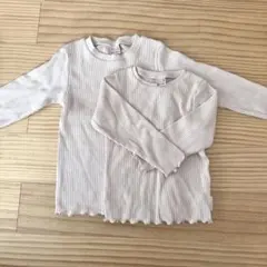 petit main リブ　メロウ　カットソー 110 90 姉妹お揃い