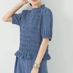 earth music&ecologyシャーリングブラウスシャツ