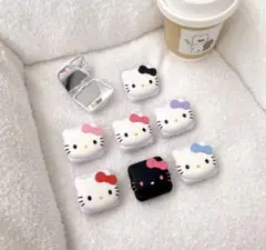 ハローキティ　スマホグリップ　ミラー付き ブルー