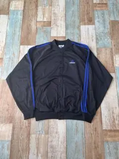 adidas 90s トラックジャケット スナップボタン 三本ライン 古着