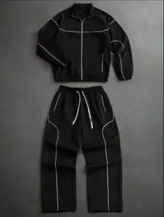uk 00's ネイビー セットアップパーカースウェットパンツy2kノームコア