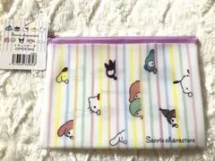 サンリオキャラクターズ 　フラットポーチ　　約W200×H140mm
