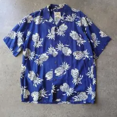 90年代 古着 パイナップルジュース アロハシャツ L