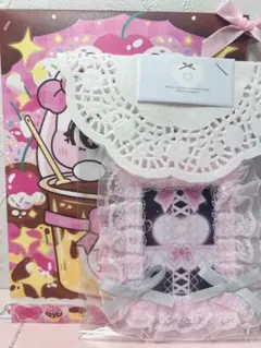 トレカケース　デコ　硬質ケース　レースデコ　ピンク　水色　②