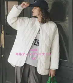coca キルティングジャケット　キルティング コート　ホワイト　M