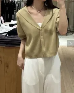 mystic 襟付きワイドワイドネックカーディガンのサムネイル