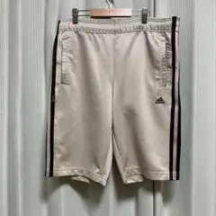 【希少】アディダス　adidas ベージュ×ブラウン　 ジャージハーフパンツ　M