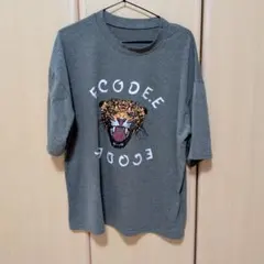 ECODE.E レオパードプリント Tシャツ グレーのサムネイル