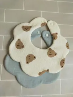 no2 スタイ2枚セット　もくもくスタイ　ハンドメイドスタイ 韓国生地