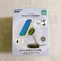 【C-36】エレコム マグネット式 ワイヤレス充電スタンド USB-C