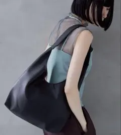 etoll. ソフトフェイクレザーワンハンドルトートバッグ