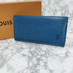 【美品✨️】Louis Vuitton エピレザー 長財布 青