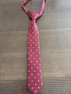 COMME CA ISM 赤 ドット柄 ネクタイ