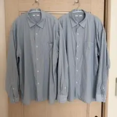 UNIQLO C ブロードオーバーサイズシャツ ストライプ 2枚セットのサムネイル