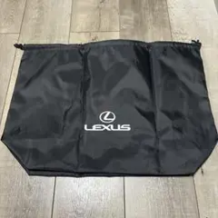 【未使用】LEXUS ゴルフ 巾着袋 マチあり　ブラック