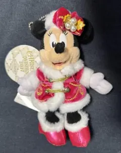ディズニー　ミニー　ぬいぐるみバッジ　クリスマス　2017 タグ付き
