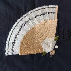 INGEBORGノベルティ⭐︎ロゴ＆ 扇子刺繍巾着(ヒモ無し)⭐︎未使用品