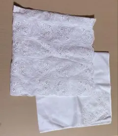 JUNKO SHIMADA &ブルーミング中西ハンカチ 2枚セットホワイト刺繍
