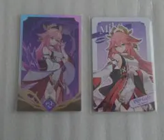 韓国 原神カフェ ☆ 七聖召喚 ランダムフォトカード ☆ 八重神子