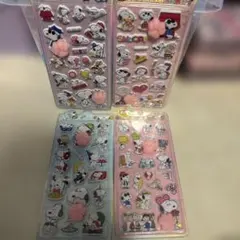 スヌーピー 立体シール 肉球　4シートセット