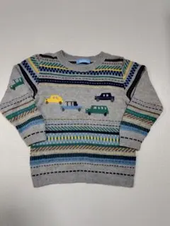 ファミリア　車柄　セーター　110cm