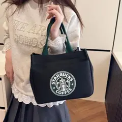 再入荷　大人気　スターバックス　トートバッグ大容量　黒　翌日発送　新品未使用
