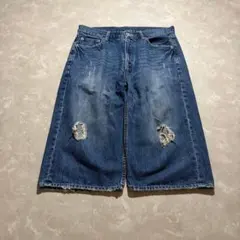 archive denim jorts damage fade y2k ヒゲ - メルカリ