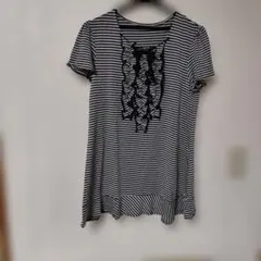 ストライプ柄 半袖チュニック