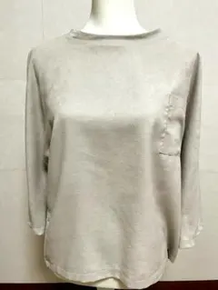 ユナイテッドアローズ　M〜L グレー ベージュ　五分袖 トップス