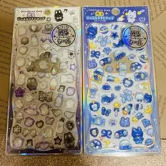 光るジュエルプチドロップ ストーンつき ほしぞら シロクロ 2点セット