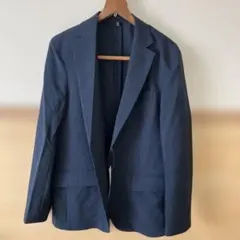 GU ウォッシャブルネイビー テーラードジャケット M