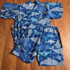 キッズ 西松屋 サメ柄甚平 120